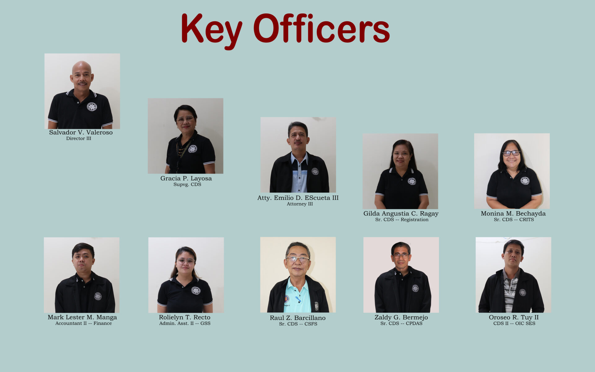 Key Officers - Region V