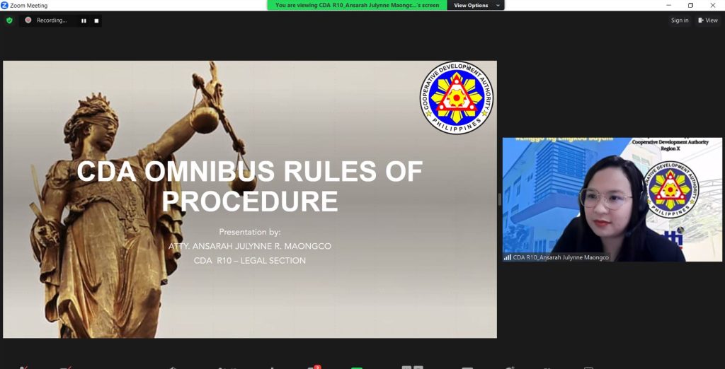 CDA Omnibus Rules of Procedure