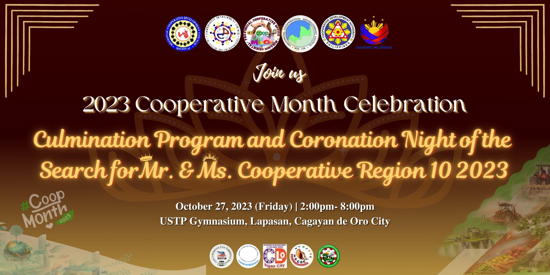 Culmination Program and Coronation Night of the 
Search forMr. & Ms. Cooperative Region 10 2023