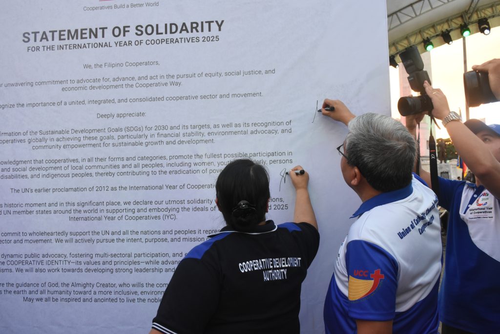 CDA and the Cooperative Sector Signs the Statement of Solidarity