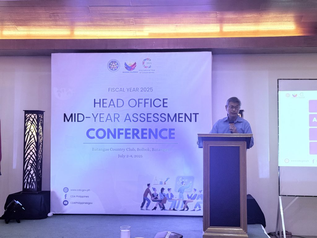 CDA Administrator ASEC. SANTIAGO S. LIM delivers the Closing Message, emphasizing the Authority’s accomplishments, addressing ongoing challenges, and outlining strategic directions for the continued advancement of cooperative development.